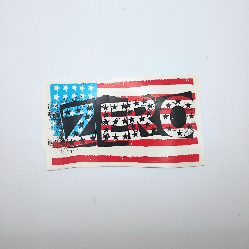 Zero Skateboards American Flag Sticker Vintage 1990's Stars Skateboarding